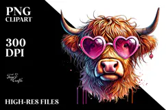 Detailed Highland Cow PNG Product Image 2