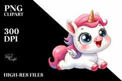 Expressive Unicorn with Goofy Smile PNG Product Image 3