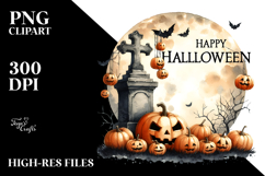 Simple Retro Tombstone Halloween PNG Product Image 2
