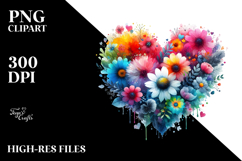 Paintbrush Style Heart, Transparent PNG Product Image 2