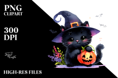 Baby Black Cat Halloween | Clipart Product Image 2