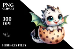 Cute Baby Dragon Smiling Pocket Clipart Product Image 2