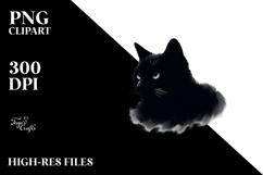 Black Cat Digital Painting Product Image 2