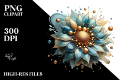 Abstract Sunflower PNG Product Image 2