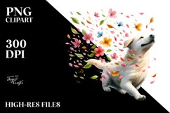 Tumbling Dog Petal Wind | Clipart Product Image 3