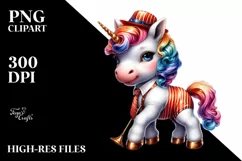 Baby Unicorn Swing Dancing, Fun PNG Product Image 3