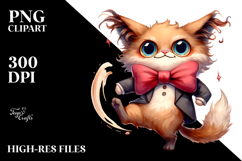 Silly Bow Tie with Wide Anime Eyes, PNG Product Image 2