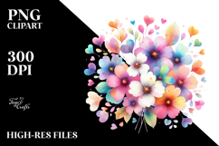 Simple Flower with Washed Petals PNG Product Image 2