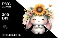 a Cute Humorous Baby Bunny Clipart Product Image 1