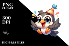 Goofy Bird with Party Hat PNG Product Image 2