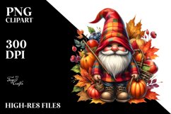 Detailed Vibrant Autumn Gnome PNG Product Image 1