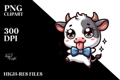 Playful Curious Cow PNG Product Image 2