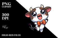 Playful Curious Cow PNG Product Image 2