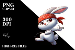 Sarcastic Cartoon Rabbit PNG Product Image 2