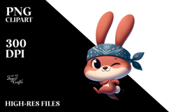 Silly Cartoon Rabbit PNG Product Image 2