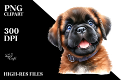 Watercolor Baby Bullmastiff Transparent PNG Product Image 2