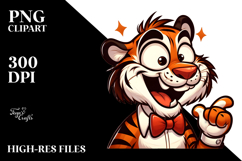 Tiger with Bow Tie PNG Product Image 2