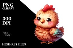 Colorful Plush Chicken | Clipart Product Image 1
