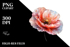 Poppy Watercolor Splash PNG Product Image 2