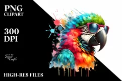 Quirky Colorful Parrot with Sunglasses Product Image 1