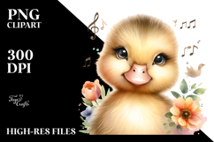 Energetic Baby Duck PNG Product Image 2