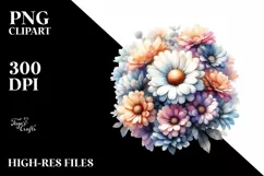 Colorful Daisy Watercolor, Transparent PNG Product Image 3