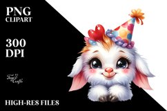 Baby Rooster Goat Party Hat Clipart Product Image 1
