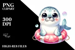 Cute Baby Harp Seal Clipart Product Image 1