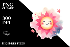 Simple Pinkish Sun PNG Product Image 2