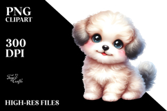 Cute Watercolor Bichpoo PNG Product Image 2