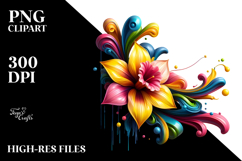 Glossy Daffodil with Frame PNG Product Image 2