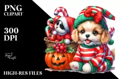 Baby Dog Christmas | Clipart Product Image 1