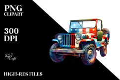 Watercolor Vintage Vibrant Jeep Product Image 2