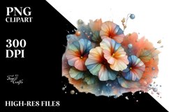 Abstract Pastel Nasturtium Clipart Product Image 3