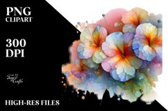 Abstract Pastel Nasturtium Clipart Product Image 3