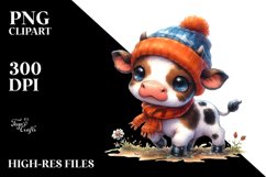 Cute Baby Cow Halloween Clipart Product Image 3