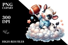 Cute Baby Cow Playing American Football Product Image 3