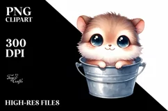 Cute Smiling Eyes Bucket | Sublimation | Clipart Product Image 3