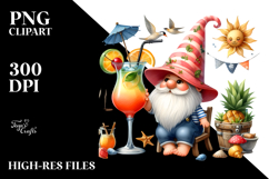 Whimsical Gnome Cocktail Summer PNG Product Image 2