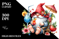 Whimsical Gnome Cocktail Summer PNG Product Image 2