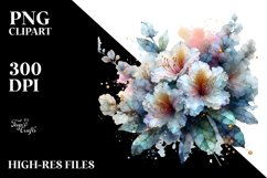 Abstract Rhododendron Material Watercolor Clipart Product Image 3