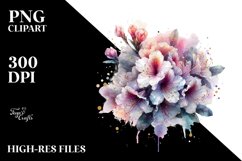 Abstract Rhododendron Material Watercolor Clipart Product Image 1