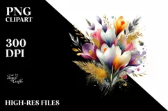 Colorfull Bouquet Watercolor Abstract | Sublimation | Product Image 1