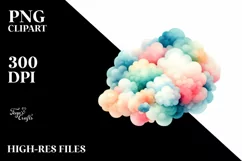 Pastel Cloud Clipart, Transparent PNG Product Image 3
