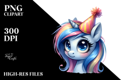 Pig Goat Party Hat Portrait | Clipart Product Image 2