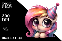 Pig Goat Party Hat Portrait | Clipart Product Image 2