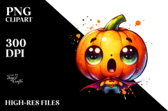 Adorable Funny Pumpkin Cape PNG Product Image 2