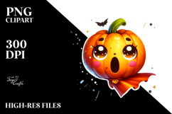 Funny Adorable Pumpkin Head Watercolor Product Image 2