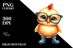 Chicken es Standing Rain Boots | Clipart Product Image 2