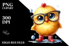Chicken es Standing Rain Boots | Clipart Product Image 2